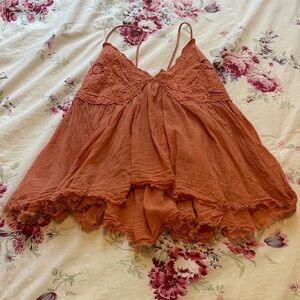 Free People Rust Tank Top